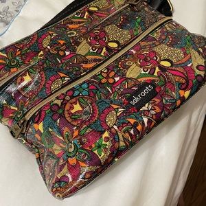 SAKROOTS Multicolored Floral Crossbody Bag Purse